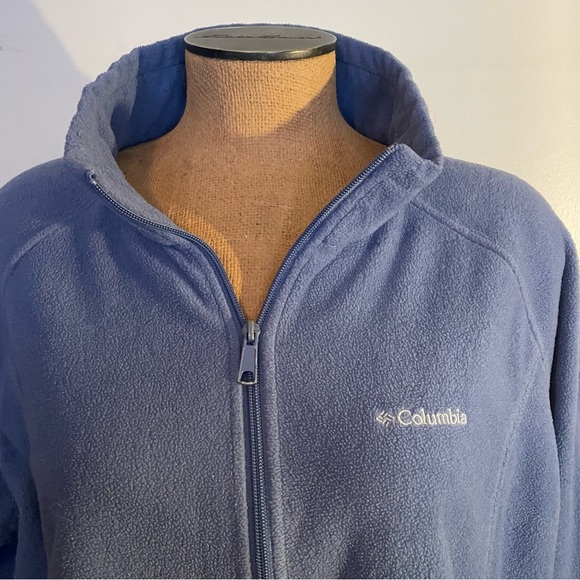 Columbia men’s zip up blue fleece jacket size 2X - Picture 2 of 4